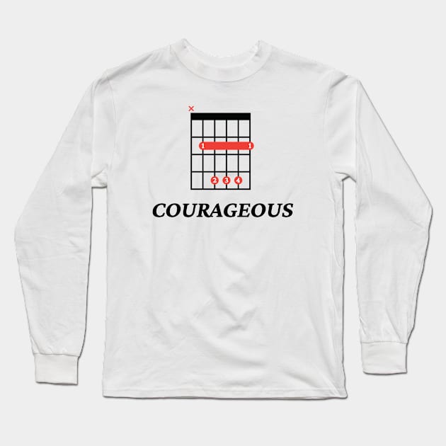 B Courageous B Guitar Chord Tab Light Theme Long Sleeve T-Shirt by nightsworthy